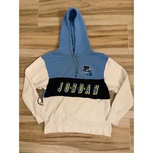 Jordan Sport DNA Hoodie Mens Medium Blue White Black Colorblock CV2984-412